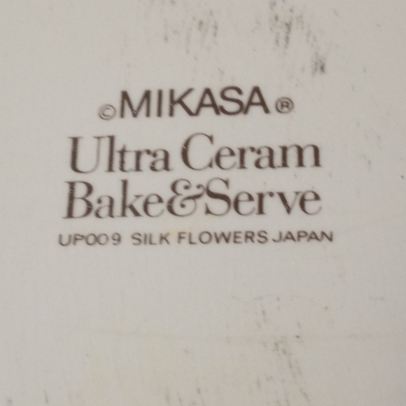 MIKASA Silk Flowers Fluted 9" Quiche/Tart Dish Pan Baker - Picture 5 of 5